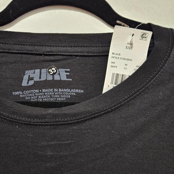New 70s RETRO BLACK THE CURE BAND TEE  2X - Picture 4 of 4